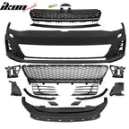 2015-2017 Golf 7 MK7 GTI Type Front Bumper + High Bar Chrome Grille