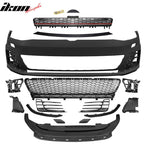 2015-2017 Golf 7 MK7 GTI Type Front Bumper + Black Red Chrome Grille