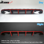 2012-2014 Charger SRT8 V2 Style Rear Diffuser w/ Reflective Tape