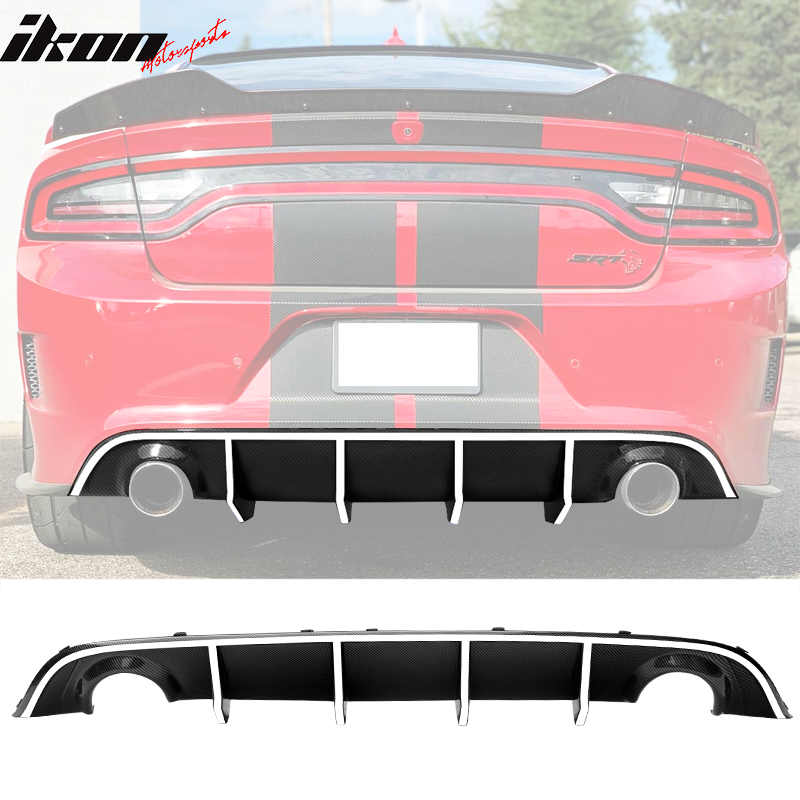 2015-2023 Dodge Charger SRT V2 Rear Diffuser with Reflective Tape PP