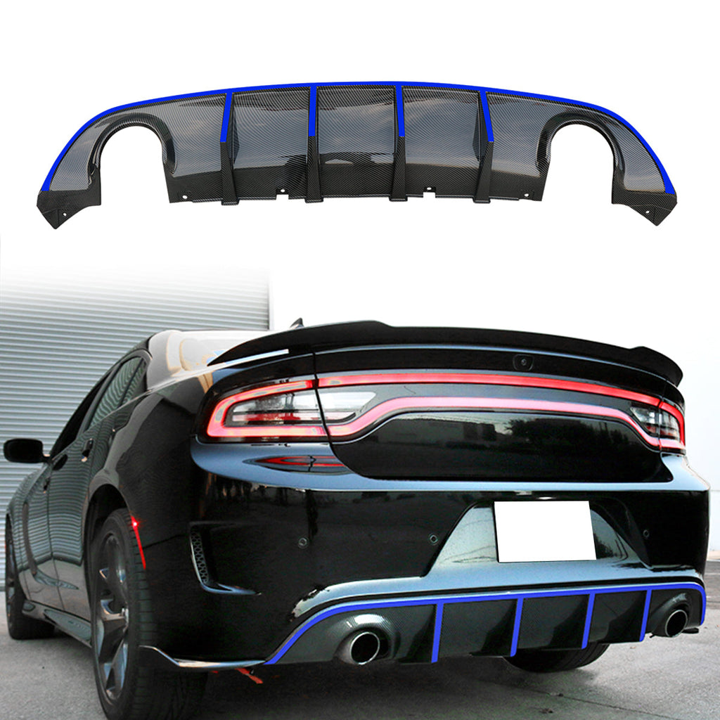 2015-2023 Dodge Charger SRT V3 Rear Diffuser with Reflective Tape PP