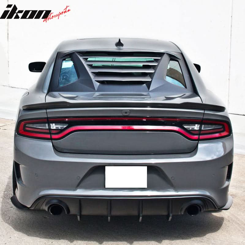 2011-2023 Dodge Charger Unpainted Rear Window Louver Side Vent ABS PP