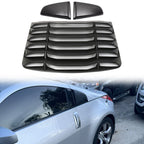 2003-2008 Nissan 350Z Black Rear Window Louver Side Vent ABS Plastic