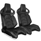Universal Racing Seat Dual Slider PU Carbon Leather