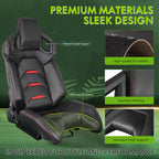 Universal Racing Seat Dual Slider PU Carbon Leather