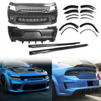 2015-2023 Dodge Charger Widebody Gloss Whole Bumper Kits Diffuser PP