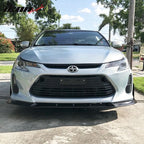 2014-2016 Scion TC Unpainted Black Front Bumper Lip Front Winglets PU
