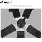 5 Point Black Go-kart UTV ATV Racing Harness Buckle Seat Belt Nylon