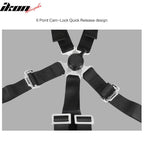 6 Point Black Go-kart UTV ATV Racing Harness Buckle Seat Belt Nylon