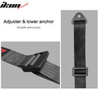 Universal Black Racing Seat 2PC Dual Slider Belt PU Carbon Leather