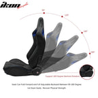 Universa Blue Bezell Racing Seat Dual Slider Buckle Belt PU Carbon