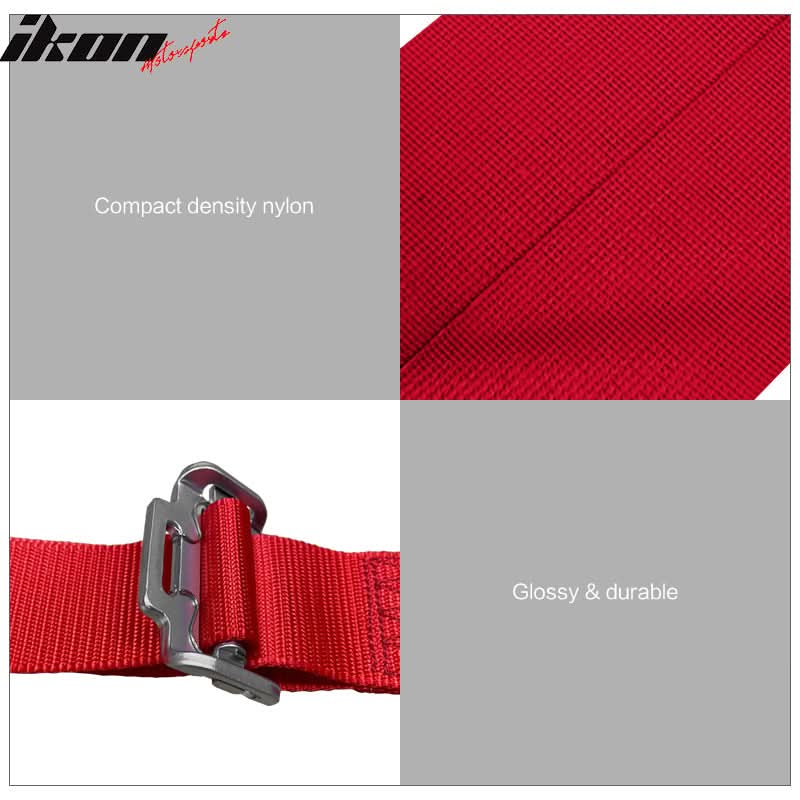 Universal Racing Seat Dual Slider 5 Point Cam-lock Belt PU Carbon