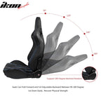 Universal Blue Plaid Racing Seat Dual Slider Buckle Belt PU Carbon