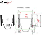 Universal Blue Plaid Racing Seat Dual Slider Buckle Belt PU Carbon
