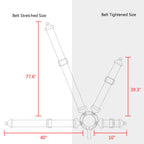 Universal Red Bezel Racing Seat Dual Slider Cam-lock Belt PU Carbon
