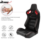 Universal Racing Seat Dual Slider 6 Point Cam-lock Belt PU Carbon