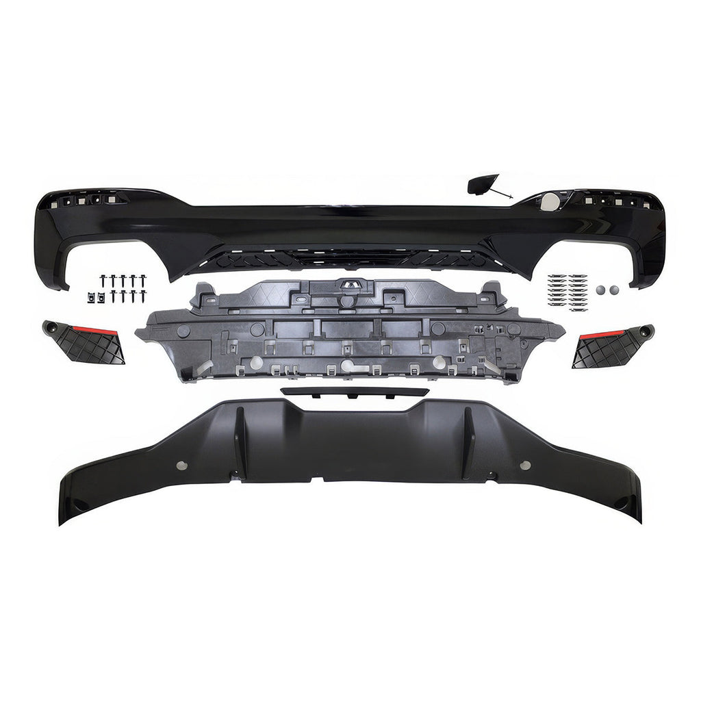 Fits 2021-2023 G30 G31 Rear Diffuser Type 2+Front Bumper Lip+Side Skir