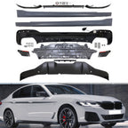 Fits 2021-2023 BMW G30 MP Type 2 Rear Diffuser+Front Bumper Lip+Side S