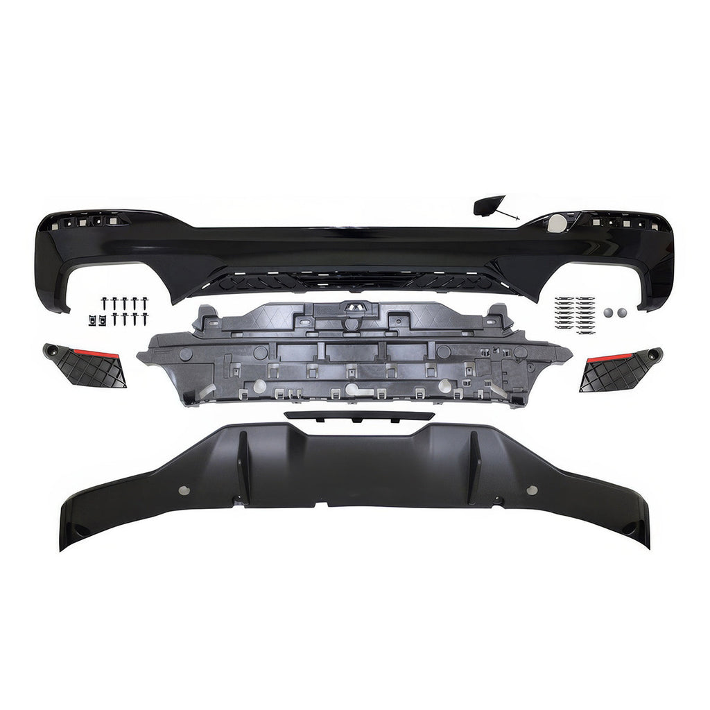 Fits 2021-2023 BMW G30 MP Type 2 Rear Diffuser+Front Bumper Lip+Side S