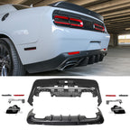 2008-2014 Dodge Challenger 2015+ SRT Hellcat Rear Bumper + V3 Diffuser