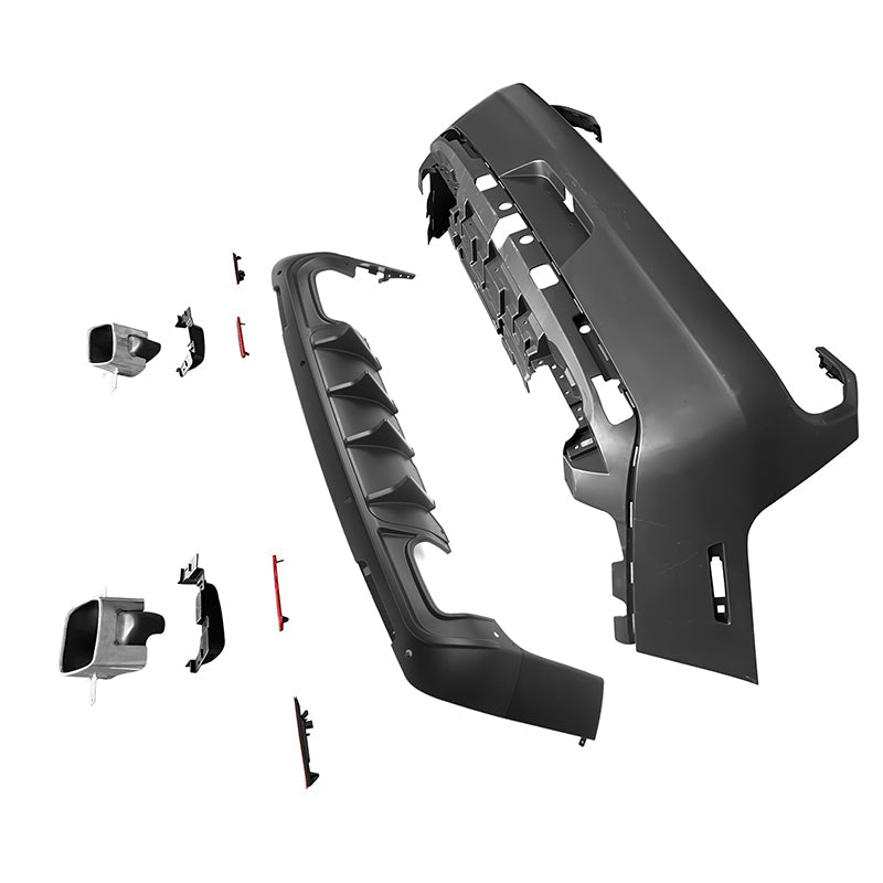 2008-2014 Dodge Challenger 2015+ SRT Hellcat Rear Bumper + V3 Diffuser