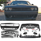 2008-2014 Dodge Challenger Front + Rear Bumper Cover + Diffuser PP
