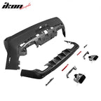 2008-2014 Dodge Challenger Front+Rear Bumper Cover+Lip+Diffuser PP
