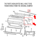2008-2014 Challenger Front+Rear Bumper Cover+Fender Flares+V3 Diffuser