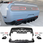 2008-2014 Dodge Challenger Front + Rear Bumper Cover + Diffuser PP