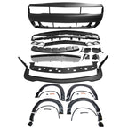 2008-2014 Dodge Challenger Front+Rear Bumper Cover+Lip+Diffuser PP