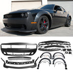 2008-2014 Dodge Challenger Front+Rear Bumper Cover+Lip+Diffuser PP