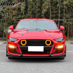 2018-2023 Ford Mustang GT500 Style Front Bumper Cover Lip LED Grille