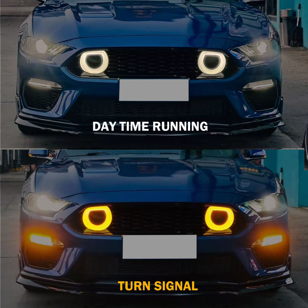 2018-2023 Ford Mustang 2021 Mach-1 Style Front Bumper Cover LED Grille