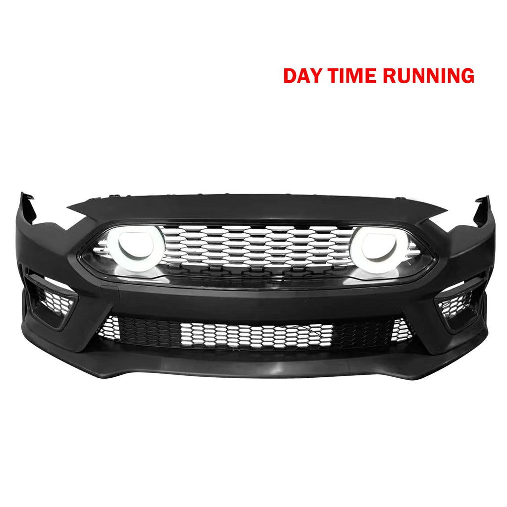 2018-2023 Ford Mustang 2021 Mach-1 Style Front Bumper Cover LED Grille