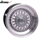 (2) 17X8.5 +25 5X100 / 5X114.3 Step Lip Deep Dish Mesh Wheels Rims