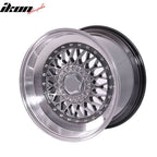 (2) 17X8.5 +25 5X100 / 5X114.3 Step Lip Deep Dish Mesh Wheels Rims