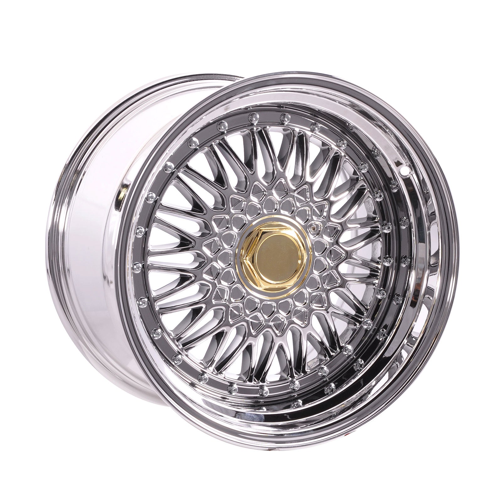 (2) 17X10 +25 5X100 / 5X114.3 Step Lip Deep Dish Mesh Wheels Rims