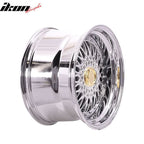 (2) 17X10 +25 5X100 / 5X114.3 Step Lip Deep Dish Mesh Wheels Rims