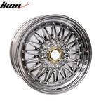 (2) 18X8.0 +35 5X114.3 / 5X120 Step Lip Deep Dish Mesh Wheels Rims