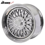 (4) 19X9.5 +40 5X114.3 / 5X120 Step Lip Deep Dish Mesh Wheels Rims