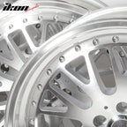 (2) 18X8.5 +35 5X100 Step Lip Mesh Wheels Rims Replacement Car Wheel