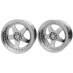 (2) 18X10 +30 5X100 / 5X114.3 Step Lip 5 Spoke Wheels Rim Accessories