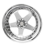 (2) 18X10 +30 5X100 / 5X114.3 Step Lip 5 Spoke Wheels Rim Accessories