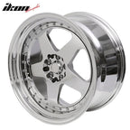 (2) 18X10 +30 5X100 / 5X114.3 Step Lip 5 Spoke Wheels Rim Accessories