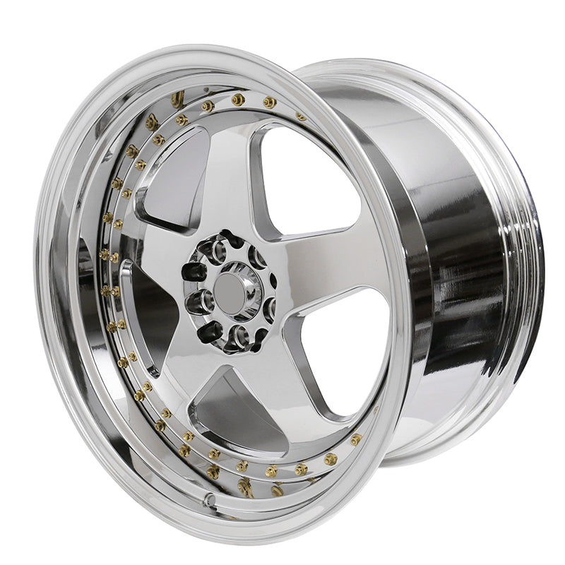 (2) 18X10 +30 5X100 / 5X114.3 Step Lip 5 Spoke Wheels Rim Replacement