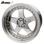 (2) 18X10 +30 5X100 / 5X114.3 Step Lip 5 Spoke Wheels Rim Replacement