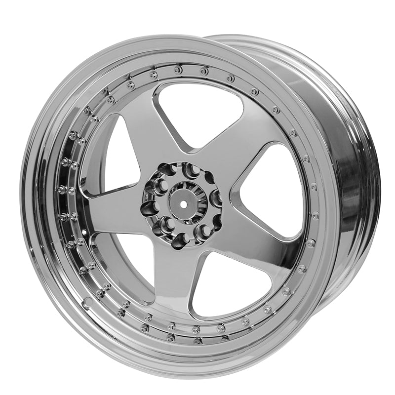 (2) 18X9.0 +30 5X100 / 5X114.3 Step Lip 5 Spoke Wheels Rim Accessories