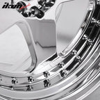 (2) 18X9.0 +30 5X100 / 5X114.3 Step Lip 5 Spoke Wheels Rim Accessories