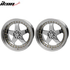 (2) 18X9.0 +30 5X100 / 5X114.3 Step Lip 5 Spoke Wheels Rim Replacement