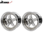 (2) 18X9.0 +30 5X100 / 5X114.3 Step Lip 5 Spoke Wheels Rim Replacement